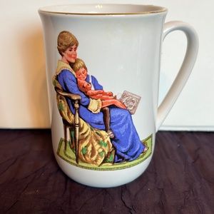 Bedtime Norman Rockwell Museum 1986 Vintage Coffee Mug Cup